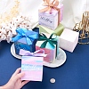 Magibeads 40Sets 4 Color Square Fold Paper Candy Boxes CON-MB0001-17-5