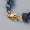 Natural Lapis Lazuli Chip Beaded Bracelets BJEW-JB04933-04-3