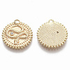 Brass Micro Pave Cubic Zirconia Pendants X-KK-R130-006G-NF-2