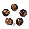 Handmade Gold Sand Lampwork Beads LAMP-T019-10mm-02-1