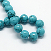 Dyed Synthetic Turquoise Gemstone Bead Strands TURQ-R032-10mm-XSS09-1