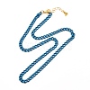 Spray Painted Brass Curb Chain Necklaces NJEW-JN03650-2