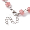 Synthetic Cherry Quartz Glass Necklaces for Women NJEW-JN04739-01-5
