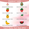 32Pcs 8 Style Wool & Polyester Fruit Cabochons DIY-FG0004-02-2
