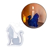 Lovely Cat Shape Candlestick Silhouette Silicone Molds SIMO-C010-01D-1