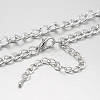 Iron Curb Chain Twisted Chain Necklace Making MAK-J009-08P-1