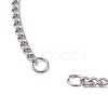 Non-Tarnish Adjustable 304 Stainless Steel Curb Chains Bracelet Making AJEW-JB01213-01-2