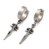304 Stainless Steel Dangle Hoop Earrings EJEW-Q795-16A-AS-1