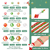  16 Strands 16 Style Christmas Theme Transparent Electroplate Glass Beads Strands EGLA-TA0001-25-4