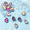 CHGCRAFT 14Pcs 7 Colors Sew on Rhinestone PVC-CA0001-01-4