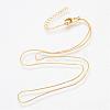 Real 18K Gold Plated Brass Box Chains Necklaces MAK-R014-G-2