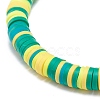 4Pcs 4 Color Handmade Polymer Clay Disc Surfer Stretch Bracelets Set BJEW-JB08796-4