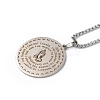 Praying Hand with The Lord's Prayer 304 Stainless Steel Pendant Necklace for Men Women NJEW-G098-01P-1