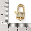 Brass Micro Pave Cubic Zirconia Lobster Claw Clasps KK-M300-04G-03-3