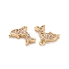 Brass Micro Pave Cubic Zirconia Charms KK-A156-19LG-3