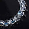 Electroplate Glass Beads Strands EGLA-Q062-8mm-A08-3