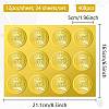 34 Sheets Self Adhesive Gold Foil Embossed Stickers DIY-WH0509-030-2