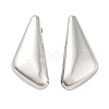 Brass Triangle Stud Earrings EJEW-P294-04P-1