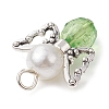 Imitation Pearl Acrylic Pendants PALLOY-JF02624-01-4