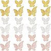 Olycraft 200Pcs Butterfly & Flower Alloy Cabochons MRMJ-OC0002-61-7