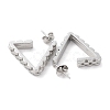 304 Stainless Steel Triangle Stud Earrings EJEW-A104-29P-2