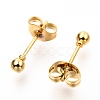 304 Stainless Steel Ball Stud Earrings EJEW-C501-10A-3