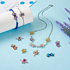 Boutigem 24Pcs 12 Styles Alloy Enamel Connector Charms FIND-BG0001-03-19