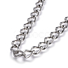 304 Stainless Steel Curb Chain Necklaces NJEW-F242-11P-2