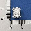 Rack Plating Brass Micro Pave Clear Cubic Zirconia European Beads KK-L215-204S-3