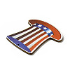 American Flag Theme Single Face Printed Aspen Wood Big Pendants WOOD-G014-18-4