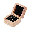 Wooden Jewelry Storage Magnetic Gift Case CON-WH0095-79A-1