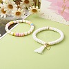 Handmade Polymer Clay Beads Stretch Bracelets Sets BJEW-JB06427-03-2