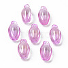 Transparent Spray Painted Glass Pendants GLAA-S190-016A-04-2
