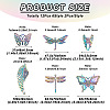 Fashewelry 12Pcs 6 Style Rack Plating Rainbow Color Alloy Big Pendants ALRI-FW0001-04-3