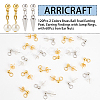 ARRICRAFT 120Pcs 2 Colors Brass Ball Stud Earring Post FIND-AR0001-61-4