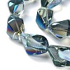 Electroplate Transparent Glass Beads Strands EGLA-E060-01A-FR05-3