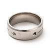201 Stainless Steel Finger Ring Findings STAS-P323-02P-2