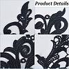 Gorgecraft 2 Pairs 2 Style Polyester Embroidery Flower Lace Appliques DIY-GF0009-07-6