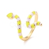 Snake Wrap Enamel Cuff Ring for Women RJEW-C004-25-RS-4