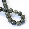 Natural Serpentine/Green Lace Stone Round Bead Strands G-E334-6mm-14-3