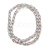 Transparent Electroplate Glass Beads Strands EGLA-I017-01-FR01-2