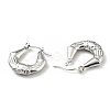 304 Stainless Steel Twist Teardrop with Cross Hoop Earrings for Women EJEW-G293-09P-2