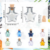 DELORIGIN 8Pcs 8 Colors Mini High Borosilicate Glass Bottle Bead Containers BOTT-DR0001-01-2