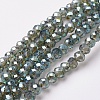 Electroplate Glass Beads Strands EGLA-F124-FR-B03-1