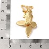 Brass Micro Pave Clear Cubic Zirconia Fold Over Clasps with Shell KK-S382-10G-3