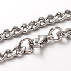 304 Stainless Steel Curb Chain Necklaces NJEW-F195-37B-P-1