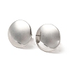 304 Stainless Steel Flat Round Stud Earrings for Women EJEW-I281-31P-1