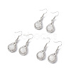 Natural Quartz Crystal Teardrop Dangle Earrings with Crystal Rhinestone EJEW-A092-02P-19-1