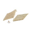 Brass Micro Pave Cubic Zirconia Stud Earrings EJEW-B046-14G-2