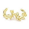Hollow Leafy Branch Brass Cuff Earrings EJEW-I300-07G-2